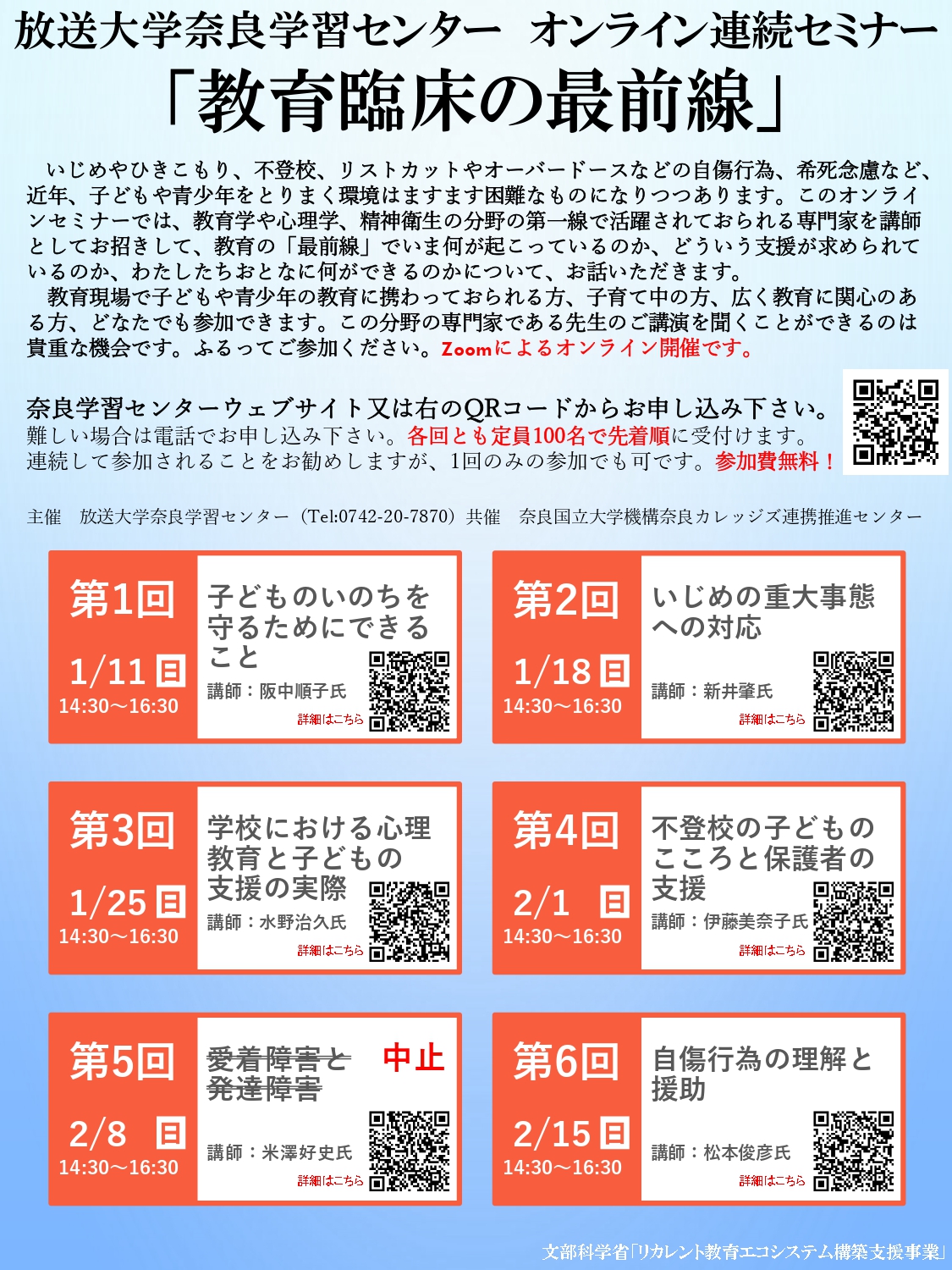 リカレント講演会(教育臨床)